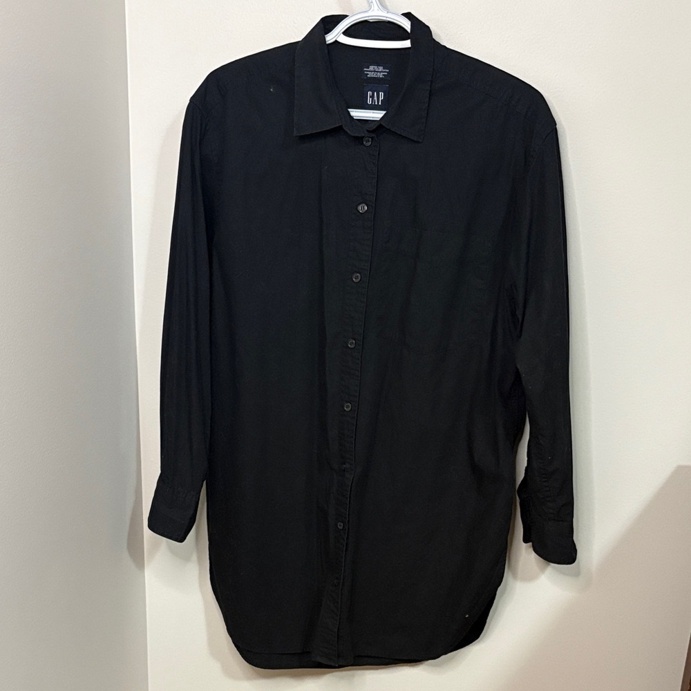 GAP Weekend Tunic Organic Cotton Button Down Shirt